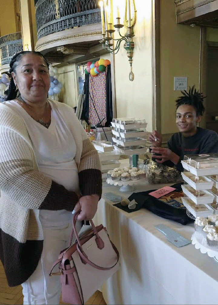 Assorted truffles and chocolates arranged on a tray at the event